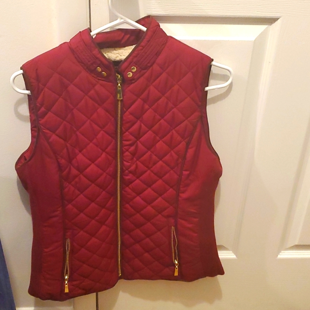 Cranberry colored Active USA Vest size small